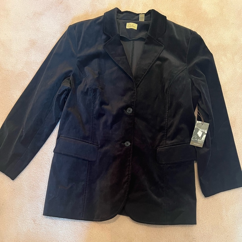 Caslon Women's Black Velvet Blazer
